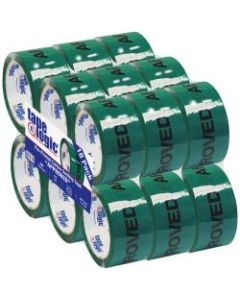 Tape Logic Pre-Printed Carton Sealing Tape, Approved, 2in x 55 Yd., Green/Black, Case Of 18