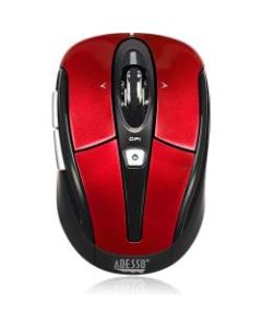 Adesso iMouse S60R Wireless RF Programmable Nano Optical Mouse, Red