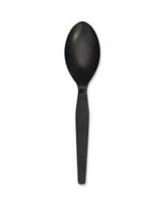 Genuine Joe Heavyweight Spoon - 1 Piece(s) - 1000/Carton - 1 x Spoon - Disposable - Textured - Black