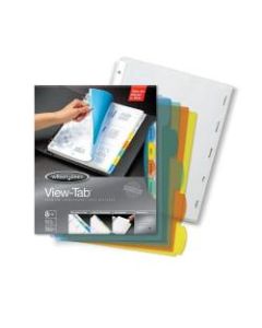Wilson Jones View-Tab Transparent Dividers, 8-Tab, Square, Multicolor, Pack Of 5 Sets