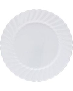 Classicware WNA Comet Heavyweight Plastic White Plates - 6in Diameter Plate - Plastic - Disposable - White - 12 Piece(s) / Pack