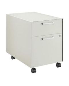 HON Fuse Collection 23-1/4inD 2-Drawer Letter-Size Metal Mobile Vertical Box/File Pedestal, Loft