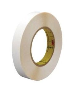 3M 9579 Double-Sided Film Tape, 3in Core, 0.5in x 108ft, White, Case Of 2