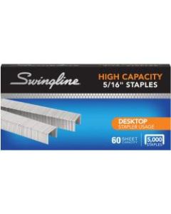 Swingline High-capacity Staples - High Capacity - 5/16in Leg - Holds 60 Sheet(s) - for Paper - Silver5000 / Each