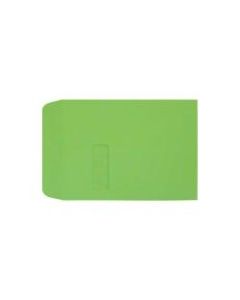 LUX #9 1/2 Open-End Window Envelopes, Top Left Window, Self-Adhesive, Limelight, Pack Of 50