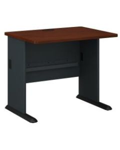 Bush Business Furniture Office Advantage Desk 36inW, Hansen Cherry/Galaxy, Standard Delivery