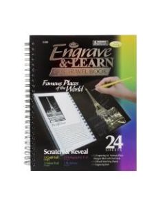 Royal & Langnickel Engrave And Learn Travel Book, Famous Places Of The World, 7in x 9in