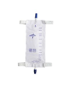 Medline Leg Bags With Straps, Large, 32 Oz, Pack Of 48 Bags