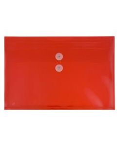 JAM Paper Booklet Plastic Envelopes, Letter-Size, 9 3/4in x 13in, Button & String Closure, Pink, Pack Of 12