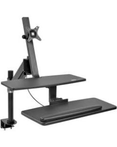 Tripp Lite WorkWise Single-Monitor Sit-Stand Desk Clamp Workstation - 33.70in Height x 23.60in Width x 49.50in Depth - Assembly Required - Black