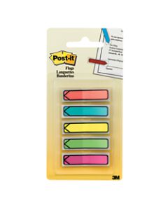 Post-it Notes Arrow Flags, 1-3/4in x 1/2in, Assorted Bright Colors, Pack Of 100 Flags