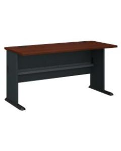 Bush Business Furniture Office Advantage Desk 60inW, Hansen Cherry/Galaxy, Standard Delivery