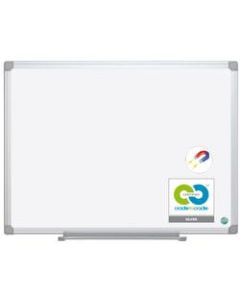 MasterVision Earth Platinum Pure White Magnetic Dry-Erase Whiteboard, 36in x 48, 57% Recycled, Aluminum Frame With Silver Finish