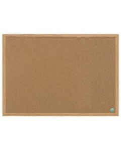 MasterVision Earth Cork Board, 24in x 36in, 60% Recycled, Silver Finish Frame