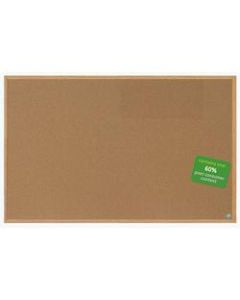 MasterVision Earth Cork Board, 48in x 72in, 60% Recycled, Silver Finish Frame