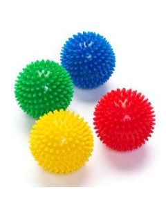 Black Mountain Products Deep-Tissue Massage Balls With Spikes, Assorted Colors, Pack Of 4