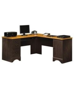 Sauder Harbor View Collection Corner Computer Desk, Antiqued Paint