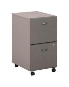 Bush Business Furniture Office Advantage 20-1/6inD Vertical 2-Drawer Mobile File Cabinet, Pewter, Standard Delivery