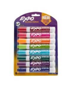 EXPO Low-Odor Dry-Erase Markers, Chisel Point, Assorted Colors, Pack Of 8