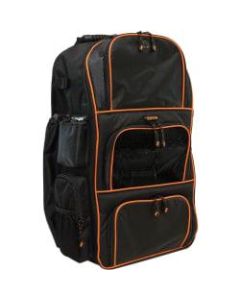 Mobile Edge Deluxe Carrying Case (Backpack) Baseball, Softball - Black, Orange - Ballistic Nylon, Twin Matt - Shoulder Strap, Handle - 24in Height x 17in Width x 10in Depth