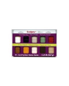 Sculpey III Multipacks Clay, 2 Oz, Naturals, Set Of 10