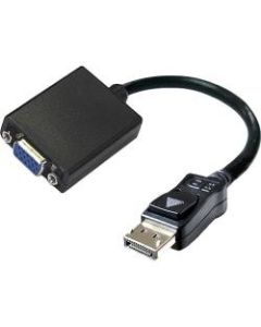 Accell UltraAV DisplayPort to VGA Active Adapter - DisplayPort/VGA Video Cable for Monitor, Projector, TV, Video Device - First End: 1 x HD-15 Female VGA - Second End: 1 x DisplayPort Male Digital Audio/Video - Shielding - Black