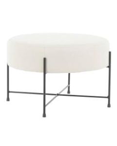 LumiSource Daniella Ottoman, Black/Cream