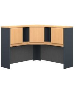 Bush Business Furniture Office Advantage Corner Hutch 48inW, Beech/Slate, Standard Delivery