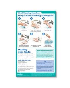 ComplyRight Hand Washing Poster, English, 8 1/2in x 14in