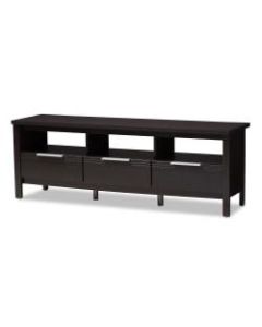 Baxton Studio Mavis TV Stand, Wenge Dark Brown