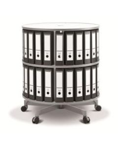 Moll One Turn Binder And File Carousel Shelving, 2 Tier, White