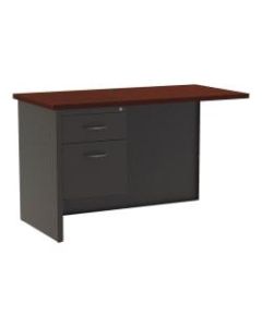 WorkPro Modular 48inW Left Return, Charcoal/Mahogany