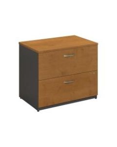 Bush Business Furniture Components 36inW Lateral 2-Drawer File Cabinet, Natural Cherry/Graphite Gray, Standard Delivery