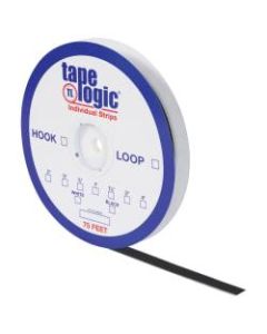 Tape Logic Sticky Back Loop Strips, 4in x 75ft, Black, Pack of 1