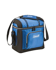 Coleman 16-Can Soft Side Insulated Cooler, 12inH x 12 5/8inW x 8inD, Blue