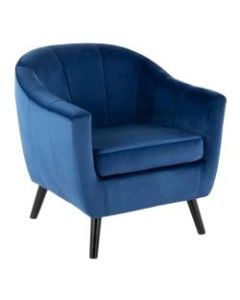 LumiSource Rockwell Contemporary Accent Chair, Black/Blue