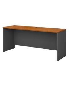 Bush Business Furniture Components Credenza Desk 72inW x 24inD, Natural Cherry/Graphite Gray, Standard Delivery