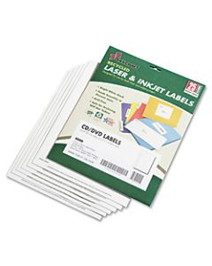 Laser CD/DVD Matte Labels, NSN5549538, 100% Recycled, Pack Of 50 (AbilityOne 7530-01-554-9538)