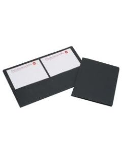 Twin Pocket Portfolios, 30% Recycled, Black, Box Of 25 (AbilityOne 7510-01-555-2905)
