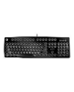 Azio MK Retro USB Keyboard, Black, MK-RETRO-01-US