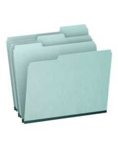 Pendaflex 1/3-Cut Pressboard Tab Folders, Letter Size, 65% Recycled, Blue, Box Of 25