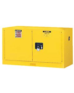Yellow Piggyback Safety Cabinets, Manual-Closing Cabinet, 17 Gallon