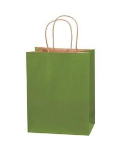 Partners Brand Tinted Shopping Bags, 10 1/4inH x 8inW x 4 1/2inD, Green Tea, Case Of 250