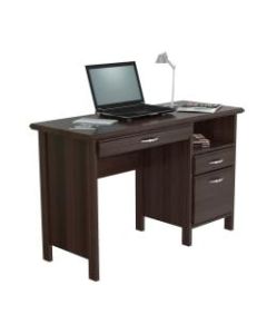 Inval Contemporary  47inW Computer Desk, Espresso-Wengue