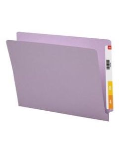 Smead Color End-Tab Folders, Straight Cut, Letter Size, Lavender, Box Of 100
