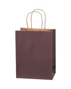 Partners Brand Tinted Shopping Bags, 10 1/4inH x 8inW x 4 1/2inD, Brown, Case Of 250