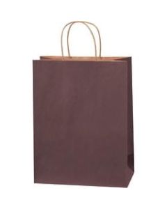 Partners Brand Tinted Shopping Bags, 13inH x 10inW x 5inD, Brown, Case Of 250