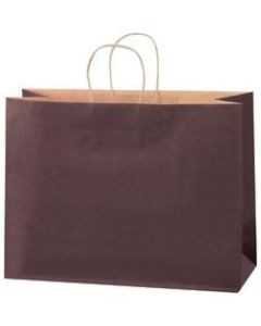 Partners Brand Tinted Shopping Bags, 12inH x 16inW x 6inD, Brown, 250/Case