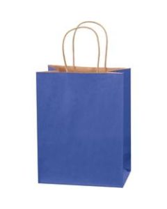 Partners Brand Tinted Shopping Bags, 10 1/4inH x 8inW x 4 1/2inD, Parade Blue, Case Of 250