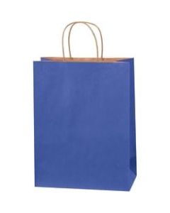 Partners Brand Tinted Shopping Bags, 13inH x 10inW x 5inD, Parade Blue, 250